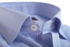 Men's soft fine bamboo mix blue micro check shirt Vedoneire of Ireland