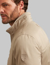 cool cotton harrington jacket with oxford inside lining and logo sleeve patch