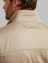 cool cotton harrington jacket with oxford inside lining and logo sleeve patch