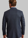 Classic fit Linen mix jacket with print lining and undercollar detail