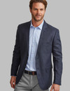 Classic fit Linen mix jacket with print lining and undercollar detail