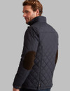 Men's diamond quilted jacket Navy with cord trim by Vedoneire of Ireland