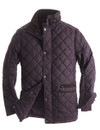 Men's quilted jacket Purple with cord trim by Vedoneire of Ireland