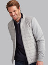 Stylish and smart, Men's padded hybrid grey jacket