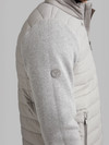 Men's padded jacket with knitted sleeves, grey
