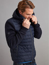 Men's Hooded Padded Hybrid Jacket (4716) Navy