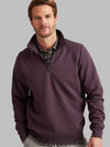 Premium Men's Half Zip Sweatshirt,  scuba style fabric acai, By Vedoneire of Ireland
