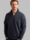 Men's Half Zip Sweatshirt, scuba style  Navy fabric, By Vedoneire of Ireland