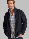 Men's heritage style warm full zip navy fleece with pocket
