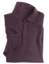 Luxury soft three button knit shirt in acai colour, by Vedoneire of Ireland