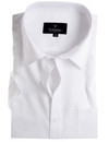 Men's Linen Mix Short Sleeve Shirt with Pocket, White, by Vedoneire of Ireland