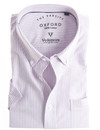 Men's Classic short Sleeve Oxford, purple stripe, with chest pocket