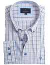 Mens cotton button down check shirt by Vedoneire of Ireland