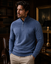 Men's Half Zip Horizontal Rib (4202) Blue Aura