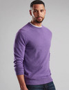 Men's texture knit cotton jumper, dusted grape, by Vedoneire of Ireland