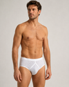 Men's 2 Pack Y Front Printed Briefs (2262) Whiteprint