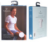 Premium interlock mans vest, white, by Vedoneire of Ireland
