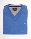 Men's Cotton V-Neck Sleeveless Jumper (4330) Blue Melange
