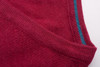 Men's Fine Gauge Cotton V-Neck Sleeveless Jumper (4220 Sangria) Red