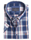 Soft washed, 100% cotton plaid short sleeve shirt by vedoneire of Ireland