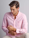 Mens Pink Cotton Oxford Shirt by Vedoneire of Ireland