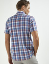 Men's Soft Wash Cotton Short Sleeve Check Shirt (2279 Robles)