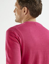 Pink cotton V neck knit by Vedoneire of Ireland