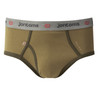 Luxury Fine Rib Support Brief in Olive Green
