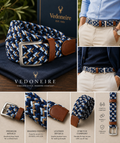 Mens Braided Belt Blues (9002)