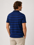 Men's Stripe Polo Shirt  (3128) Blue Navy