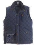 Men's diamond quilt gilet, classic fit, with self colour cord detail