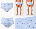 Men's Printed Cotton Executive Briefs, 2-Pack
