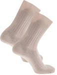 Sand 2pk beige lambswool sock by Vedoneire of Ireland