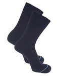 Navy 2 pack men's cotton sock, plain black,  by  Vedoneire of Ireland