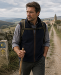 navy fleece gilet