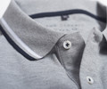 Men's Grey Pique polo with contrast on ribs and pocket by Vedoneire of Ireland