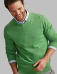 Men's soft V neck cotton cashmere knit by Vedoneire of Ireland