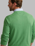 Men's soft V neck cotton cashmere knit by Vedoneire of Ireland