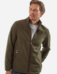 Men's Equine style zip fleece, green, by Vedoneire of Ireland
