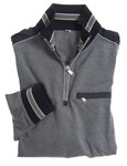 two tone half zip with pocket by Vedoneire of Ireland
