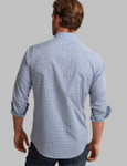 fine cotton digital print men's shirt, blue dica
