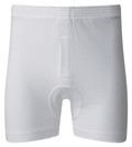 long leg whie interlock trunk with soft feel enclosed waistband