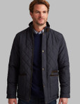 Our iconic diamond quilt heritage style jacket in navy
