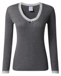 Women's Brush Thermal Long Sleeve Top (2222) Silver by Vedoneire of Ireland