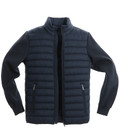 Men's padded hybrid navy jacket by Vedoneire of Ireland