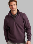 Premium Men's Half Zip Sweatshirt,  scuba style fabric acai, By Vedoneire of Ireland
