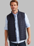 Navy padded hybrid gilet with knitted back by Vedoneire or Ireland