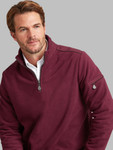 Men's burgundy fleece half zip by Vedoneire of Ireland