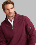 Men's Fleece Half Zip with Trim (4193) Burgundy
