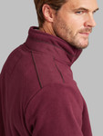 Men's burgundy fleece full zip by Vedoneire of Ireland